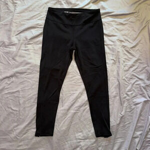 Victoria's Secret Victoria Sport Leggings Zipper Ankle Black 10" rise Sz L